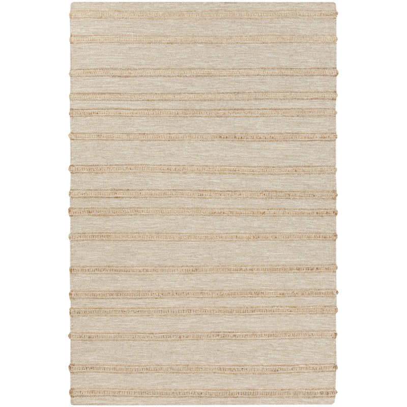 Lila Striped Handwoven Wool/Jute Light Gray Area Rug Joss & Main